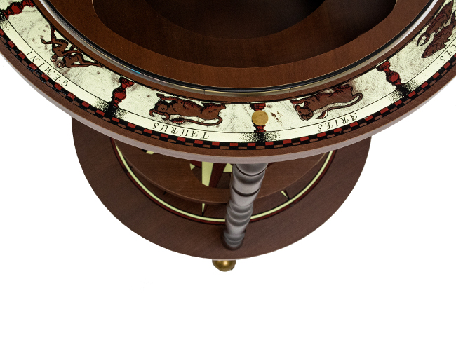 Глобус- бар на 4-ножках  d=40 карта на русском языке