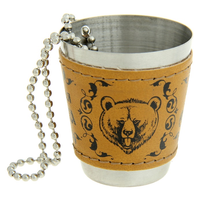 Стаканчик "Медведь" с цепочкой