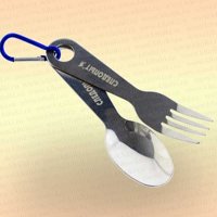 Набор столовых приборов на карабине (ложка, вилка) Следопыт